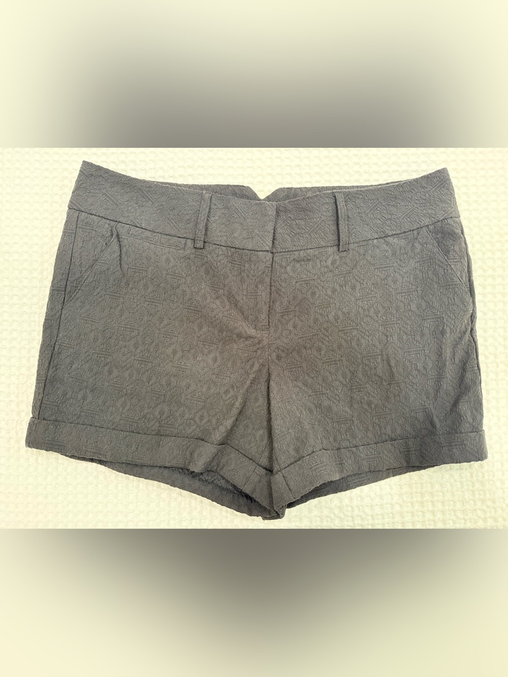 Maurices Gray Textured Women's Bermuda Shorts